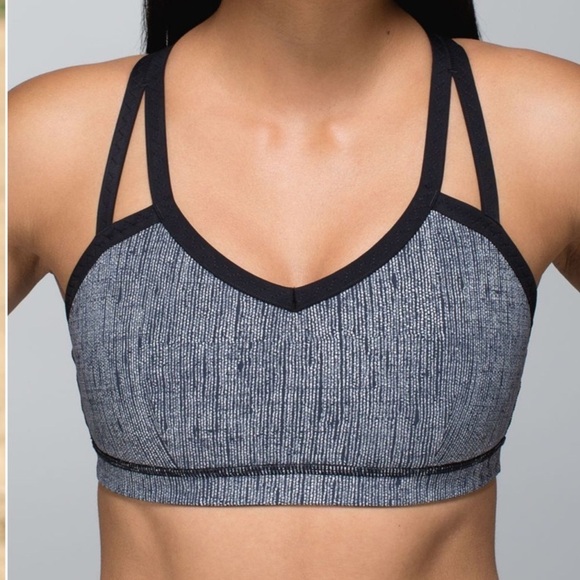 Lululemon Water Bound Bra Burlap Texture Black Dune / Black - Size 4 - Picture 6 of 9